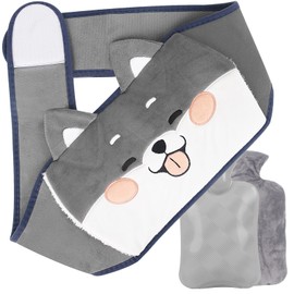 Hot Water Bottle Belt 3-in-1 Hot Water Bottle with Cover and Soft Waist Cover, 1L Hot Water Bottle Rubber 122 cm Extended Portable Hot Water Bottle Belt for Neck and Shoulder, Back, Legs, Waist