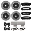 4Pcs Metal Simulation Brake Disc Calipers for Traxxas TRX4 TRX6