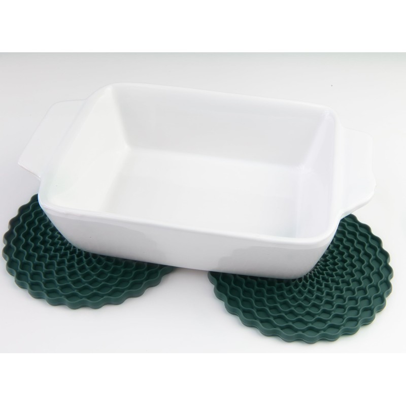 Dark Green Drinks Coasters Set of 6 by Stone &