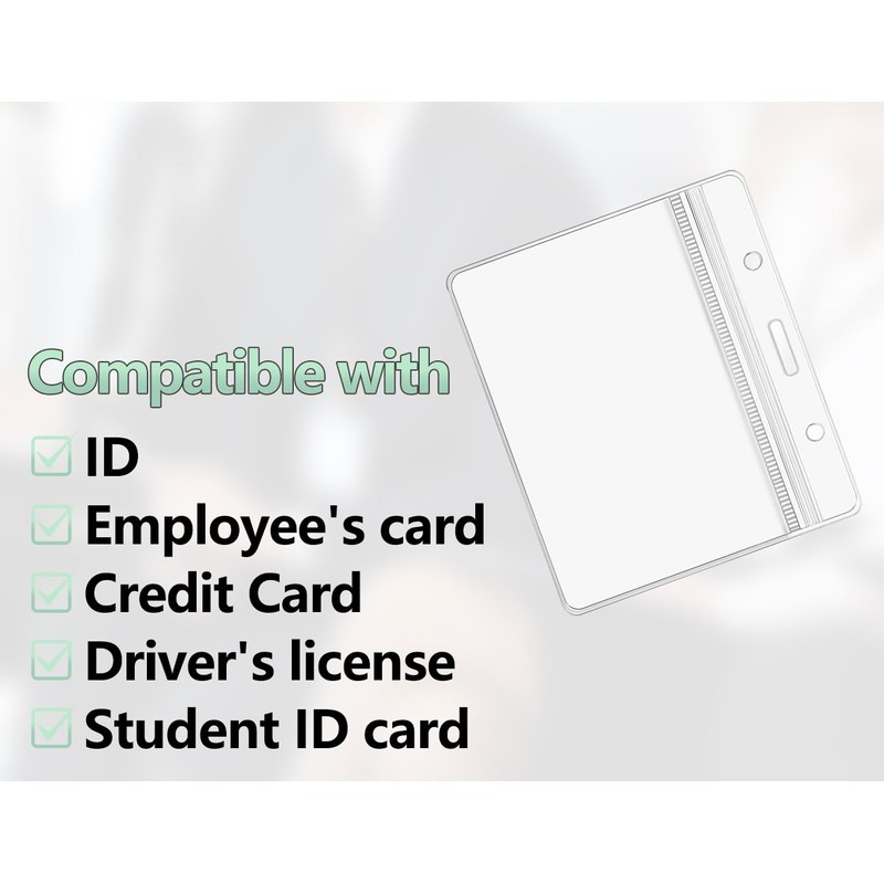 AOYEGIC Pack of 10 ID Covers, Transparent Card Sleeves, Waterproof
