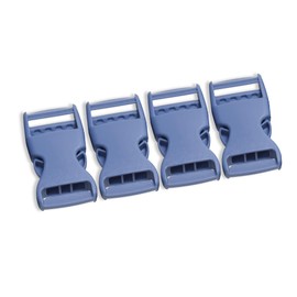 4 Pcs Navy Buckles for Straps 1 inch Plastic Belt Buckle 25mm Dual Adjustable No Sewing Quick Side Release Plastic Buckle Clips for Backpack Outdoor Paracord Bracelets Pet Collar Craft Accessory