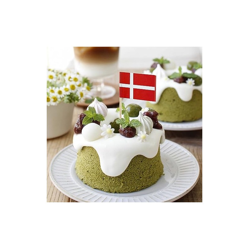 100 Pcs Denmark Flag Danish Toothpick Flags, Small Mini Stick