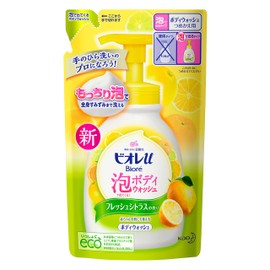 Biore U Bubble Body Wash 480 ml - Fresh Citrus Scent - Refill