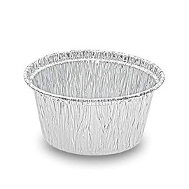 1 Pack Aluminium Barbecue, Baking and Serving Bowl, Round, 110 ml, 80 x 34 mm, Excellent for Grilling, Baking and Serving, Pack of 100
