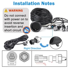 CNRAQR Five Display Air Suspension Gauge Air Ride Air Pressure Gauge 2Inch 0-220 PSI with 5Pcs 1/8NPT Sensors（White）