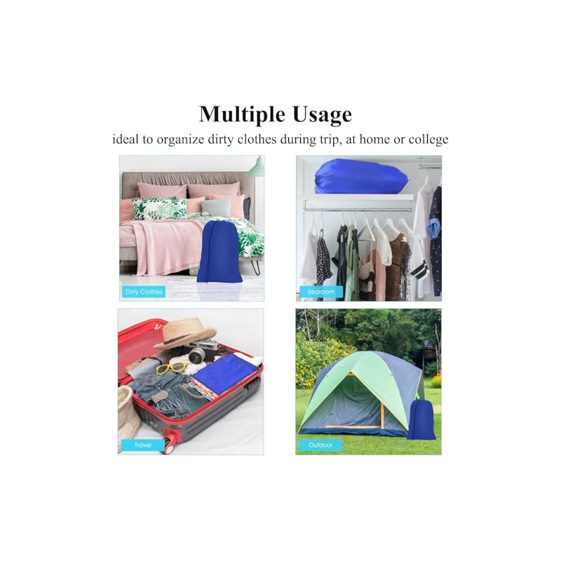 Extra Large Laundry Bag with Drawstring, 37 x 47 inches,