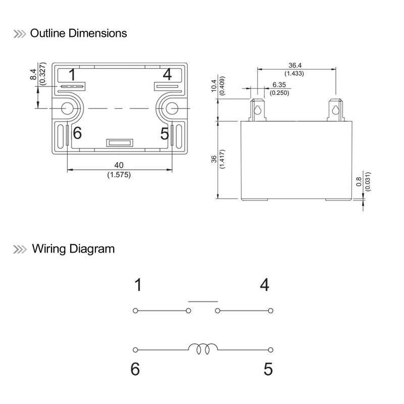 841-S-1A-D 12VDC Power Relay 30A 277VAC SPDM 4 Pins Quick