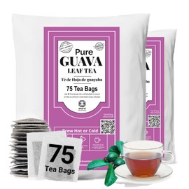 Akshit 150 Guava Leaf Tea Bags, Pure Natural Guava Leaves Tea, Te De Hojas de Guayaba, Herbal Guava Leaf Tea, Non-GMO, Caffeine Free, Sugar Free.