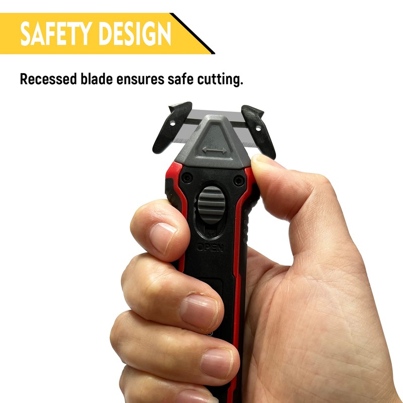 XW Safety Box Cutter with Quick Blade Change, Extra 5