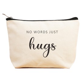 ZVMIS Inspirational Motivational Encouragement Gifts-No Words Just Hugs-Thinking of You Gifts-Get Well Soon Gifts-Recovery Gift-Sympathy Gifts-Christmas Gifts-Makeup Bag,Cosmetic Pouch,Travel Case