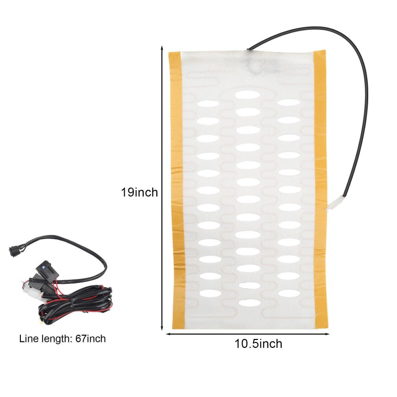 Seats Carbon Fiber Heated Seat Heater Pad Kit Car Cushion