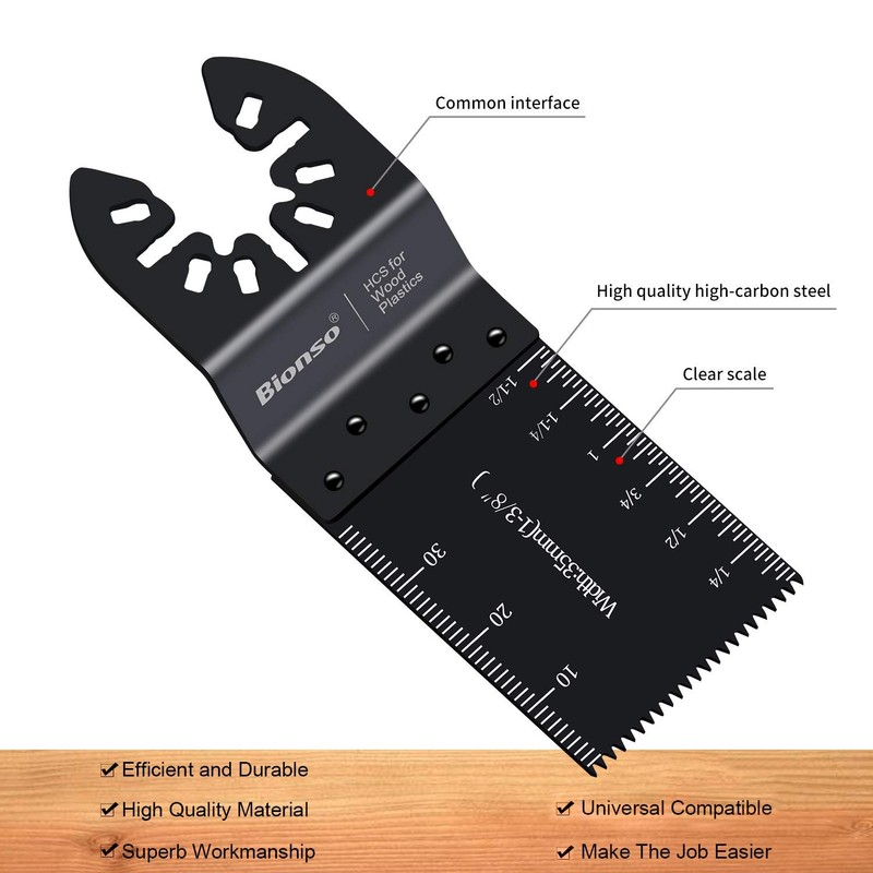 Bionso 120PCS Oscillating Tool Blade, Professional Universal Titanium Multitool Blades