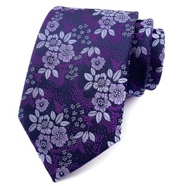 Secdtie Men's Purple Tie Floral Business Woven Neckties Stylish For Every Outfit