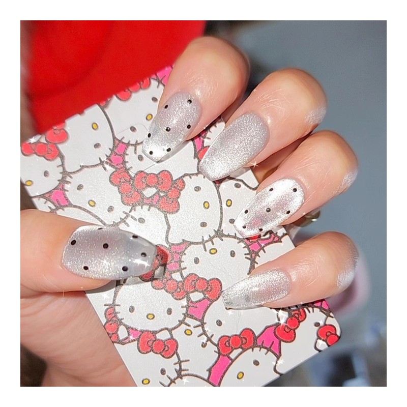 Dot Nail [Handmade Nail Tip] Magnet Gel - Coffin /