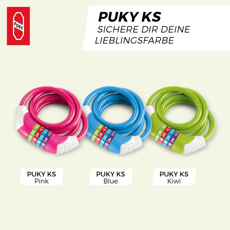 Puky Kinder-Fahrradschloss KS 12, Kiwi