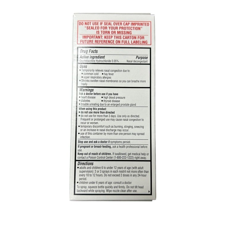 Circle K Original Nasal Spray 0.05% Oxymetazoline HCl Nasal Solution
