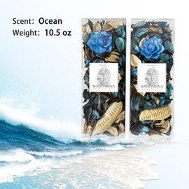 MAISONRINA Spring Potpourri Bags,Blue Potpourri Bowl Filler,Ocean Scented Decorative Dried Flower,Coastal Beach Bathroom Vase Decor(10.5 oz/2 Packs)
