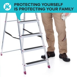 LifeGrip Anti Slip Traction Treads Black (24-Pack), 2" X 12", Best Grip Tape 80 Grit Non Slip, Pre-Cut Strips, Rounded Corners - Right Size and Ready to Use for Easy Application