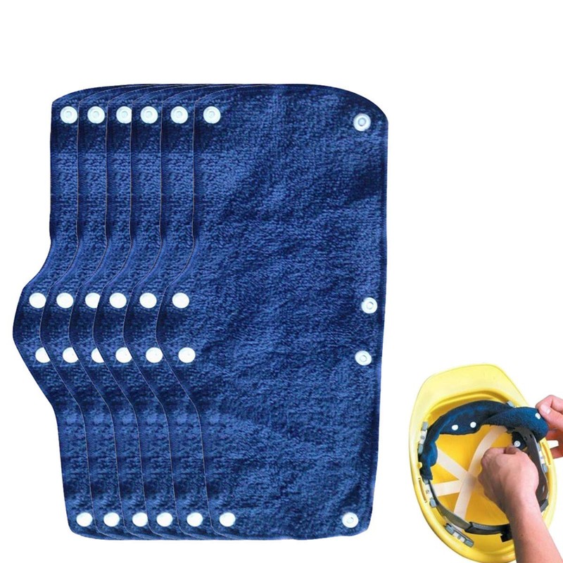 Techson Cotton Hard Hat Sweatband, Washable Adjustable Hardhat Liner to