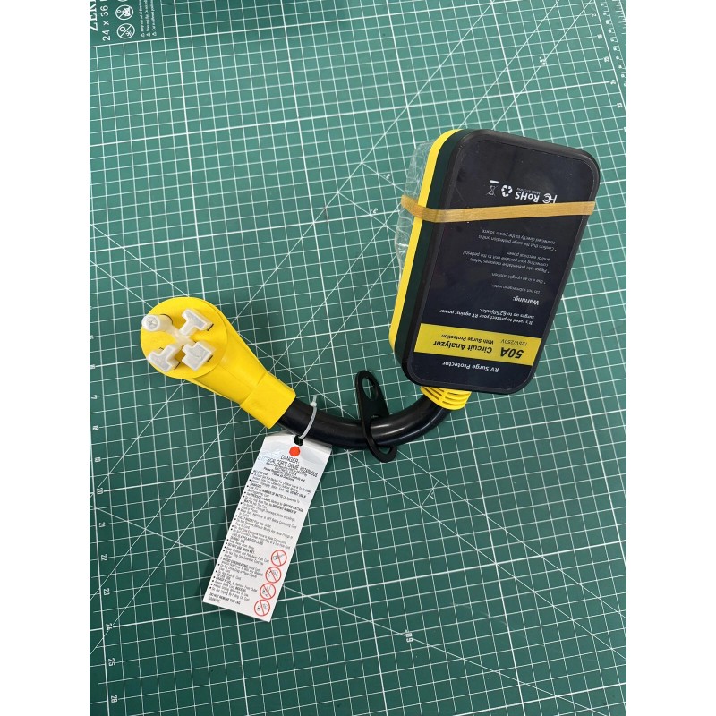New Generation RV Surge Protector 50 amp with Waterproof Cover