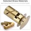 RANDOM Brushed Gold Sink Drain with Overflow Bathroom Pop Up