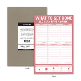 Knock Knock What to Get Do (So I Can Have a Drink) Pad, To Do List Note Pad, 6 x 9-inches