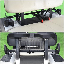 AW 2 Universal Retractable Golf Cart Seat Belts and Bracket Kit Compatible with EZGO Yamaha Club Car