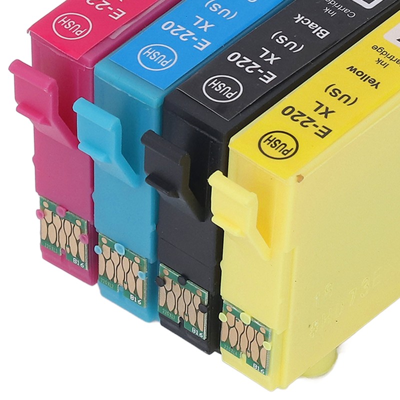 4Pcs Ink Cartridges Compatible Refill Replacement 4 Colors BK C