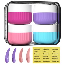 TSA Travel Cosmetic Containers Cream Jars(Pinkblue)