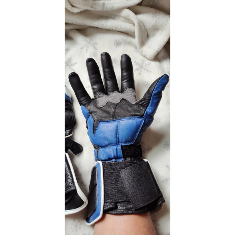 Yamaha Leather Gauntlet Motorcycle Gloves Sz Large