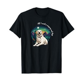 Mens & Womens All I Need Is Camping & Yellow Lab Dog Lover T-Shirt