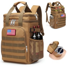 Camo Cooler Backpack - Tactical Backpack Coolers Insulated Leak Proof With Dry Storage,large Capacity Ice Chest Bag Portable for Men Women - Perfect for Camping,Beach,Fishing,Picnic,Travel,Hiking