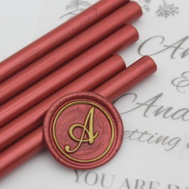 52pcs Wine Red Wax Sealing Sticks, Andotopee Glue Gun Wax Seal Sticks for Wax Seal Stamp, Premium Sealing Wax for Envelope Letter Seal Wedding Invitation Craft Adhesive, Great Gift Ideas (Mini Size)