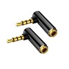 (Pack of 2) Right Angle 3.5mm Stereo Mini Plug 4