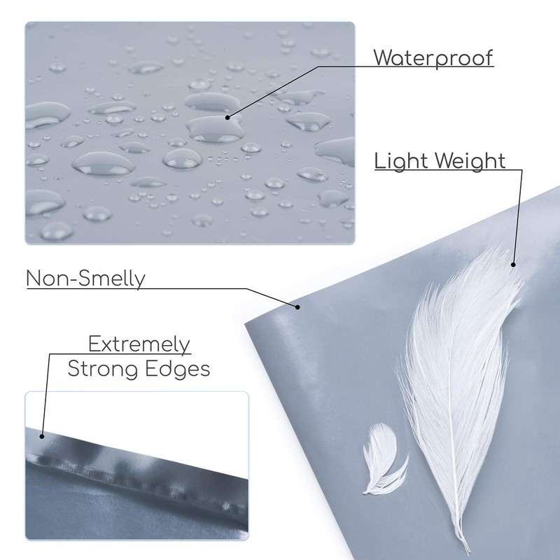 Large Postage Bags by Calzette Extra Strong Polythene Grey Mail