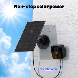 Solar Panel Compatible with Blink Camera, for Blink Outdoor 4 (4th Gen)/Blink Outdoor (3rd Gen) XT3 and Blink XT/XT2 Camera, Waterproof 2.5W Solar Panel with 9.8ft Cable