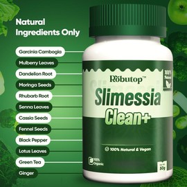 Slimessia Clean+ Vegan Organic 100% Natural Capsules for Daily Comfort by Robutop