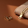 4Pcs Gold Zipper Pull Replacement,Metal Zipper Handle Mend Fixer Tab