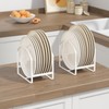 4 Pack Kitchen Plate Holder Organizer for Cabinet Space Saver