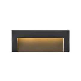 Hinkley Landscape Lighting Taper 1557SK Wide Horizontal 12v Deck Sconce - Low-Voltage, Mounts Flush to Surface, Integrated LED - Satin Black