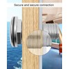 Barbed Short Straight Thru-Hull Fitting with Nut & Custom Gasket