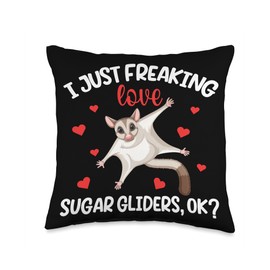 Sugar Gliders For Sugar Glider Lover Love Lover Girl Sugar Glider Boy Throw Pillow, 16x16, Multicolor