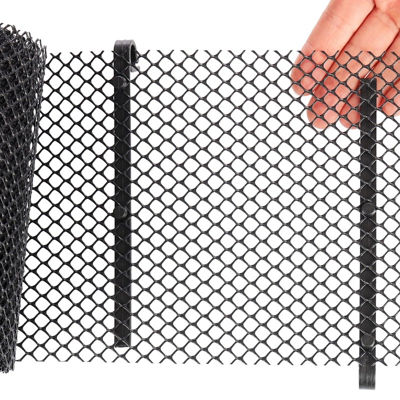 com-four® Gutter protection set 6 meters for house, carport, stable
