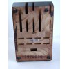 CALPHALON 17-Slot Hardwood KNIFE & SHEARS Storage Block, BLACK WALNUT