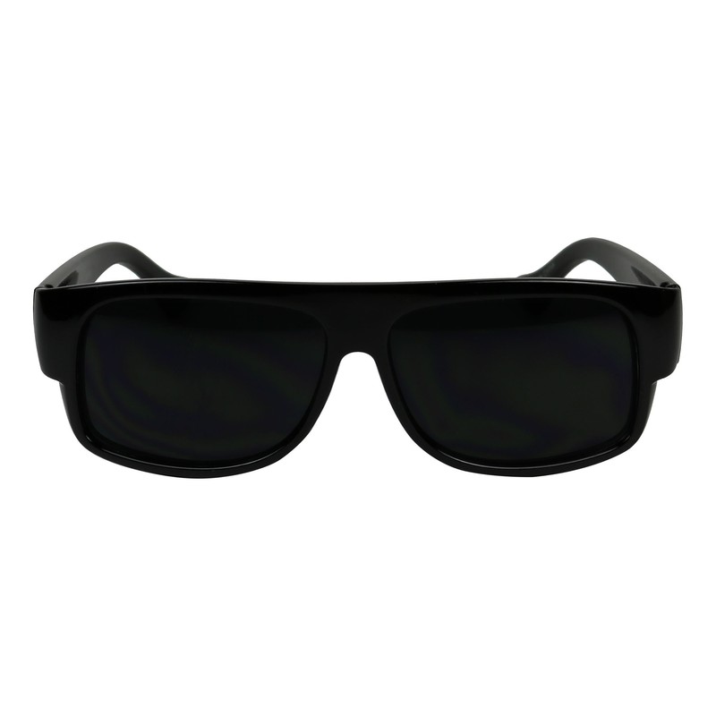 ShadyVEU Rectangular Dark Lens Sunglasses UV Protection Spring Hinge Classic