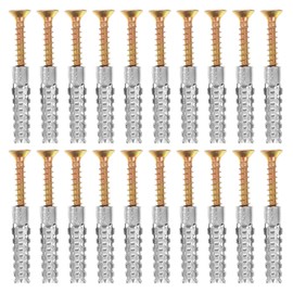 ARTIBETTER 20pcs Metal Iron Expansion Tube Nails for Hanging Pictures Wall Screws Concrete Screws and Anchors Drywall Anchors Heavy Duty Screws and Wall Plugs Anchor Screw Q235 Carbon Steel
