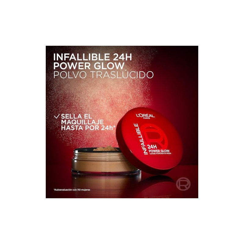 L'Oréal Paris Infallible 24h Power Glow polvo traslúcido con acabado