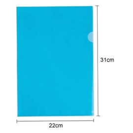 12PCS Waterproof and dustproof Transparent Folder, A4 Plastic Folder, L-Shaped File Folder Jacket, Suitable for Offices, Schools, Business Places to Protect Important documents,6 Colors