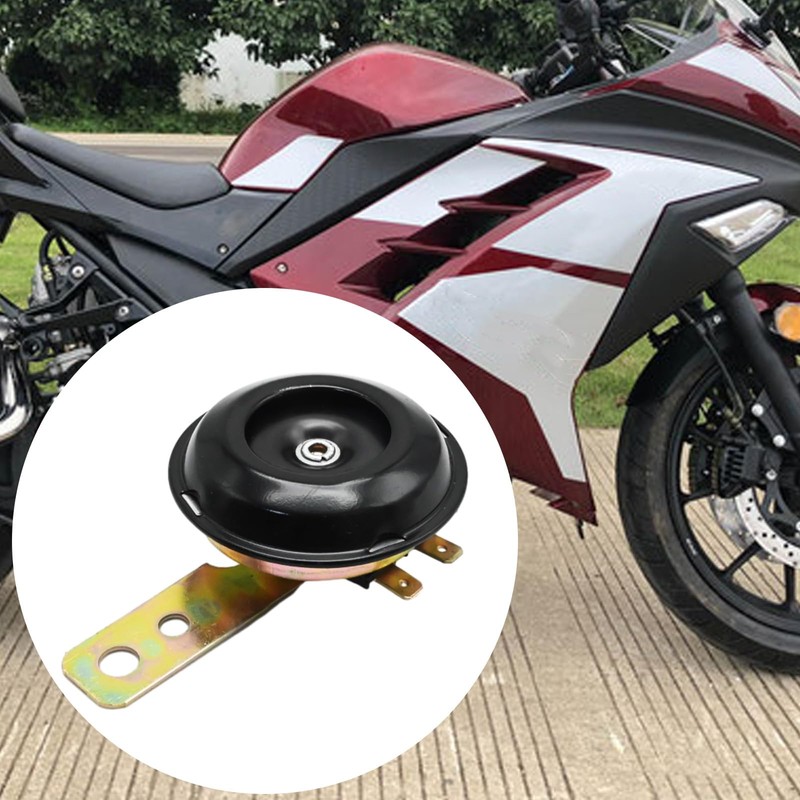 Aynaxcol 12V Motorbike Electric Horn, 105DB Round Loud Speaker Horn,