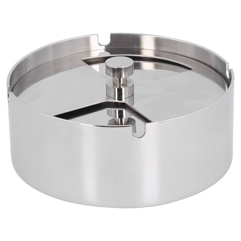 Ashtray Outdoor Thickened Stainless Steel Windproof Rotating Cover Design Finely